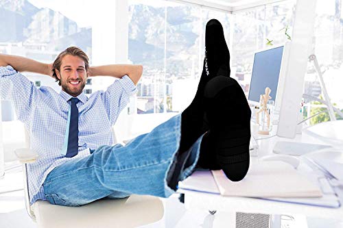 Physix Gear Compression Socks 20-30 mmHg - Men & Women - Running, Nurses, Shin Splints, Flight, Travel Black S/M