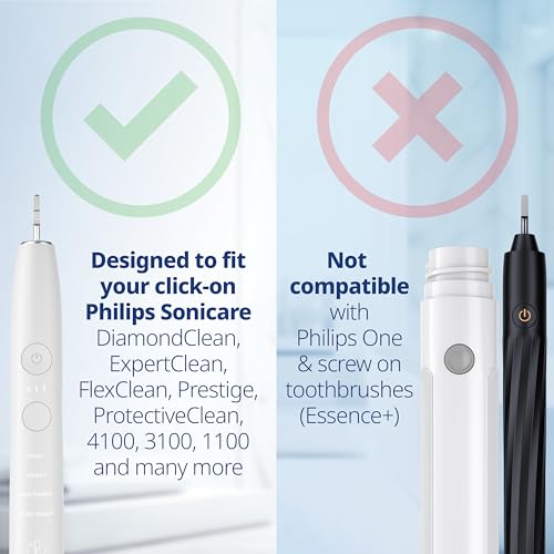 Toothbrush Heads mini Medium Compatible with Philips Sonicare Toothbrush Heads - Small Medium Replacement Heads - Daily Precision Brush Heads - White - Replaces HX6028-8 Pack