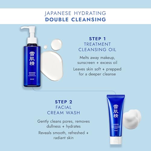 SEKKISEI Facial Cream Wash Hydrating Foaming Face Cleanser, 4.5 oz
