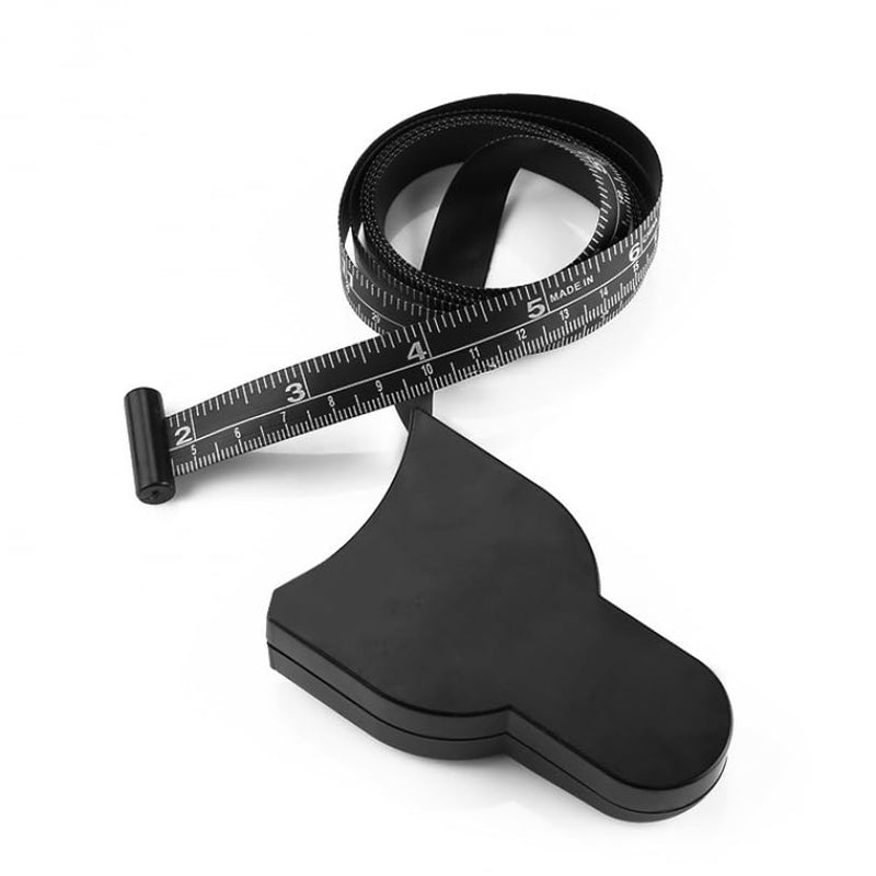 Body Fat Caliper and Measuring Tape for Body Weight-Loss Skin Fold Fitness, Skinfold Body Fat Analyzer and BMI Measurement Tool Black - BeesActive Australia