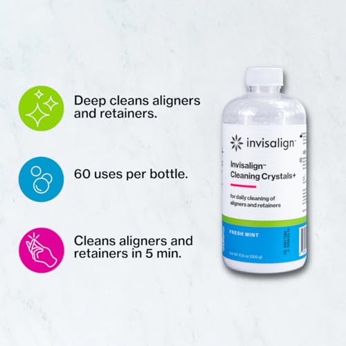 INVISALIGN Cleaning Crystals+ | Aligner and Retainer Cleaner | Mint 1 Count (Pack of 1)