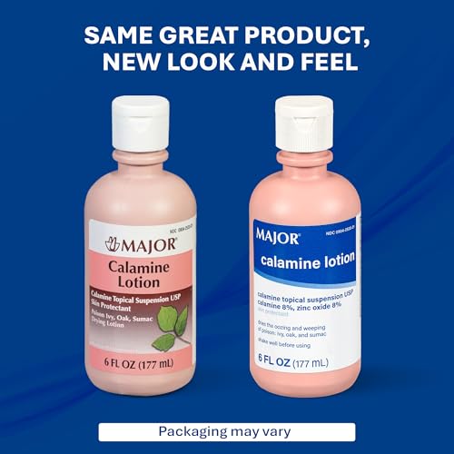 MAJOR Calamine Lotion - Calamine Topical Suspension USP Skin Protectant - 6 Fl Oz (177 mL) (1 Pack) 6 Fl Oz (Pack of 1)