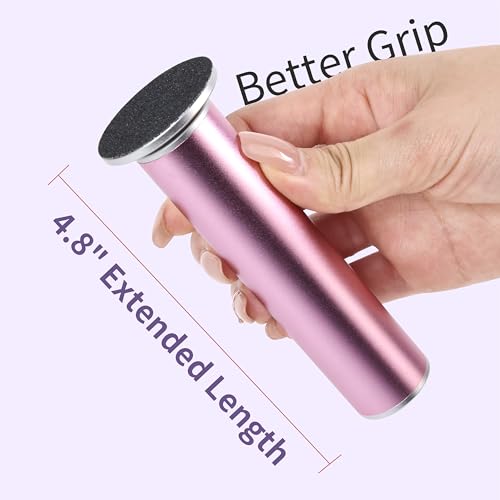 FancyJun Electric Foot Callus Remover with 120pcs Sandpaper Discs(3 Sizes), Professional 800RPM Aluminum 4.8 Inches Callus Remover for Feet, Stepless Speed Control for Dead Skin (Purple) Purple