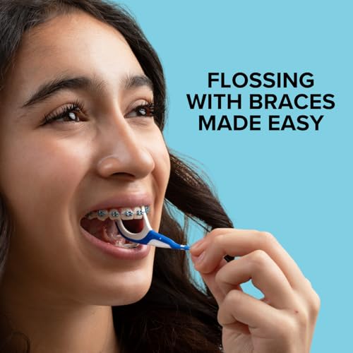 Dentemp Braces Flosser - Designed for Braces for an Easy & Effective Clean, Ultra Strong Floss - 40 Count (Pack of 4) - (Packaging May Vary) 40 Foot (Pack of 4)