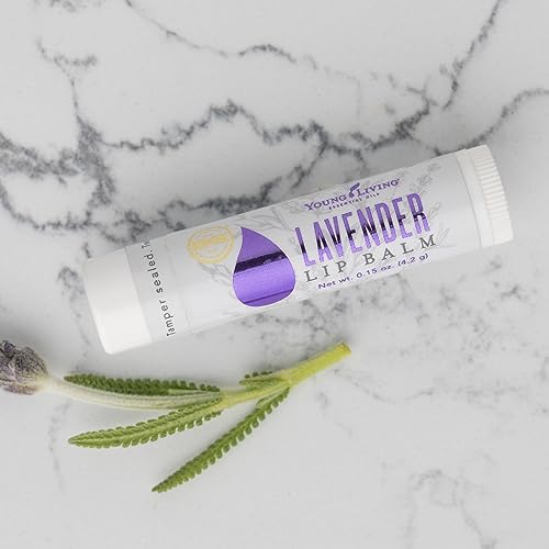 Young Living Lavender Lip Balm - 0.15 oz - Essential Oils, Soothes Dry Lips, Hydrates & Softens, Natural Lip Care Hydrating Lip Treatment, Moisturizing Lip Balm