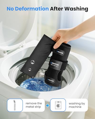 ONLYCARE FSA HSA Carpal Tunnel Wrist Brace Fit Right Hand, Adjustable Wrist Wraps Night Support, Metal Splint Stabilizer Relief Pain for Women Men, Hand Brace for Sprain, Arthritis, Tendonitis, S Black S (Wrist : 5"-6")