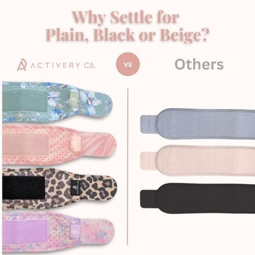 Carpal Tunnel Wrist Brace Left Hand, Right Hand for Women, Day or Night Compression Wrist Support Brace for Fitness, Keyboard Use, or Overnight Support, 2 Pack, Leopard Print