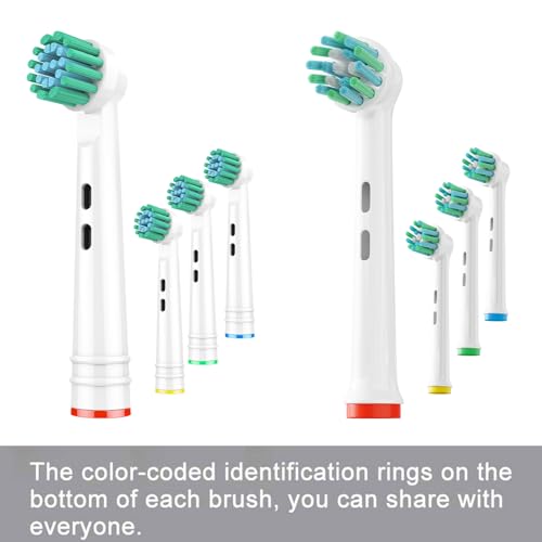 GENKENT 8 Pack Replacement Toothbrush Heads Compatible with Oral B Braun Pro 1000/500/1500/3000/5000/6000 Cross Action Head 1 Count (Pack of 8)