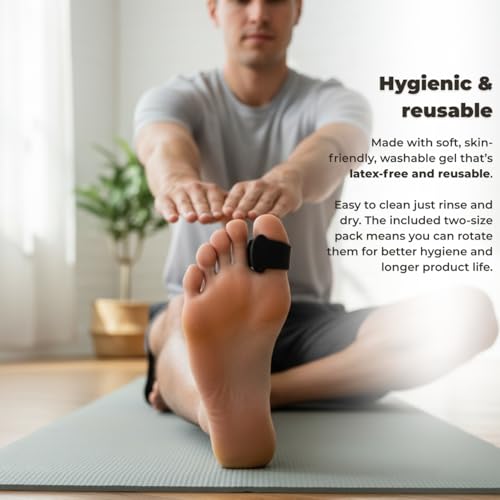Spacer Mobility Single Toe Spacer for Bunion Relief and Plantar Fasciitis Support, Soft Gel Toe Separators for Alignment, Foot Tension and In-Shoe Comfort | 4 pieces