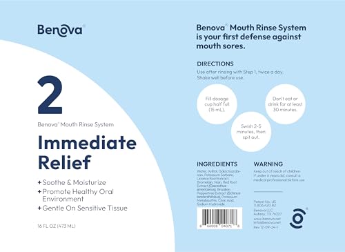 2-Step Mouth Rinse (4oz) for Oral Mucositis & Chemo Mouth Sores 4 Fl Oz (Pack of 2)