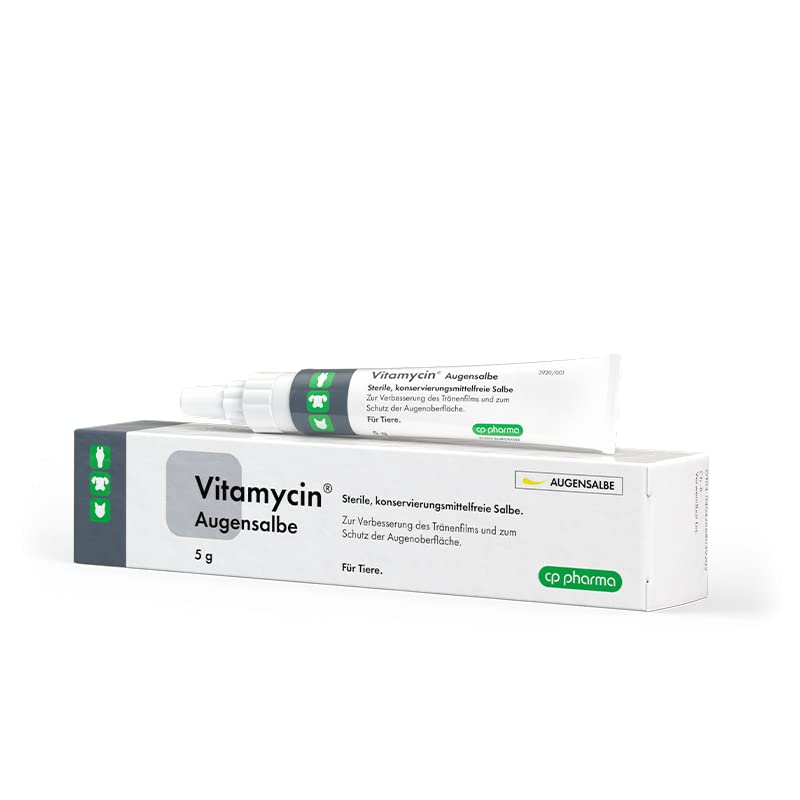 cp-pharma Vitamycin eye ointment | Double pack | 2 x 5g | Eye ointment for animals | Can contribute to eye care | Can help improve the tear film - BeesActive Australia