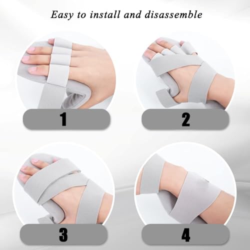 MESINURS Resting Hand Splint with Finger Separator for Arthritis, Tendonitis, Carpal Tunnel Pain - Hand Correction Rehabilitation Device (Right) Right