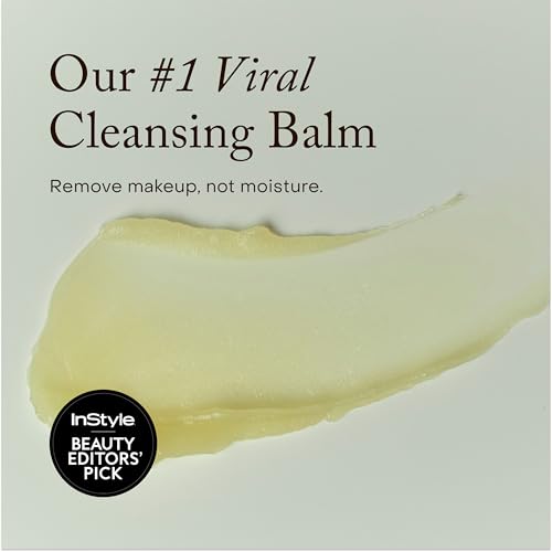 True Botanicals Ginger Turmeric Cleansing Balm | Natural Hydrating Facial Cleanser + Makeup Remover for Dry & Sensitive Skin | Nourishing Oil Cleanser with Ceramides & Antioxidants | Vegan | 3.4 fl oz