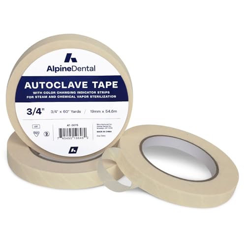60 Yd. Roll of Autoclave Tape – Indicates Sterilization for Dental Tools, Surgical Instruments & Tattoo Accessories – Heat Tape for Chemical, Dry Heat & Autoclave Sterilizers 5 3/4" - BeesActive Australia
