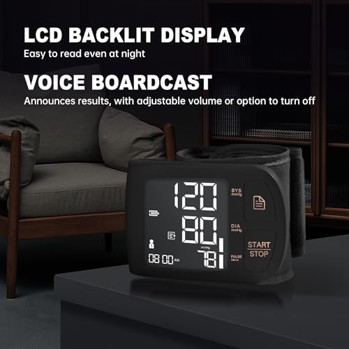 Blood Pressure Monitor Bluetooth BP Machine with Carrying Case, Black