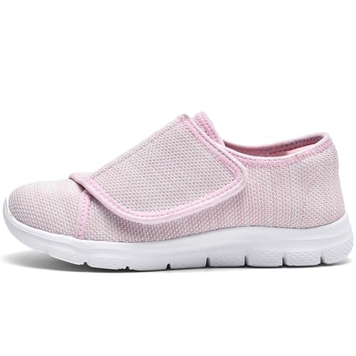 Sisttke Diabetic Shoes for Women Wide Width Slip-on Walking Shoes 10.5 Wide Pink