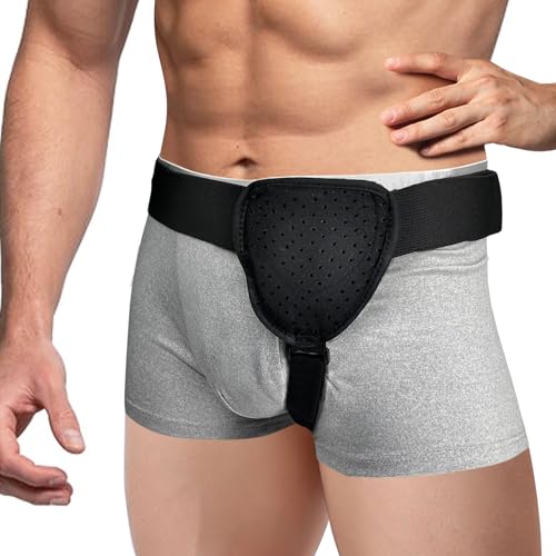Poedist Inguinal Hernia Strap, fits most, for unilateral/bilateral, removable pressure pads