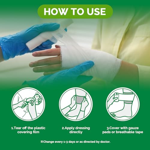 Greetmed Honey Gauze Wound Dressing 4" x 4" Medical Grade Manuka Honey Wound Care Pads Honey Bandages for 1st & 2nd-Degree Burns, Abrasions, Cuts and Scalds (Individually Pack of 10) 4“ x 4”(10 Packs)