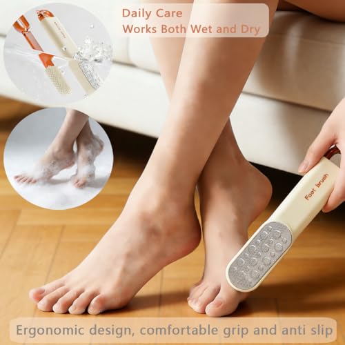 Dual-Sided Foot File-Callus Shaver with 21 Blades-Stainless Steel Foot Callus Remover & Foot Scrubber for Removing Calluses, Aged Keratin, Hard Dead Skin-Heel Scraper Pedicure Tool Kit