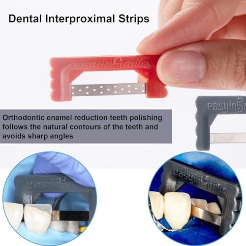 Dental IPR Strip System Orthodontic Adjacent Surface Unglazing Strip Aesthetic Repair System Strip Pack of 10 (Deep) Deep