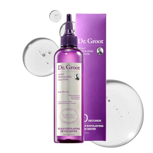 Dr. Groot Scalp Exfoliating Detox Water for Hair Loss, Korean Hair Care, AHA to remove Sebum, Purify Scalp, Menthol Refreshing, Scalp Revitalizing Solution