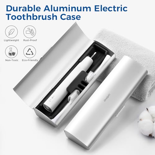 Toothbrush Replacement Heads for Waterpik, and Aluminum Electric Toothbrush Travel Case
