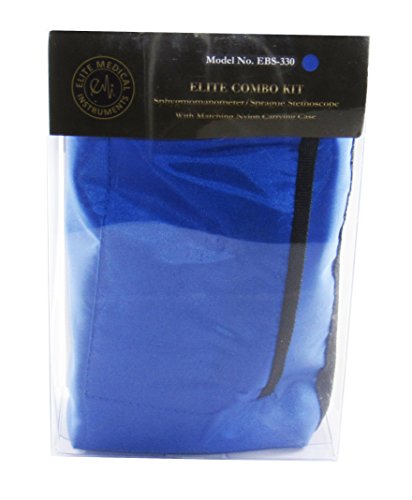 EMI Royal Blue Sprague Rappaport Stethoscope and Aneroid Sphygmomanometer Manual Blood Pressure Set Kit - #330