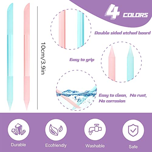 4Pcs Glass Cuticle Pusher, Crystal Cuticle Remover Pusher Sticks Set1