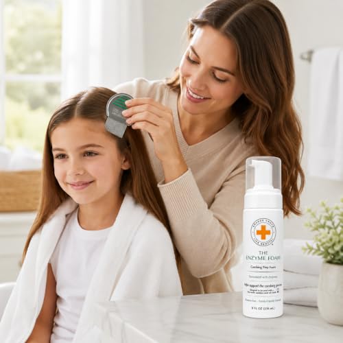 Orange Cross Professional Stainless Steel Lice, Nit, and Super Lice Removing Comb - Head Treatment Brush