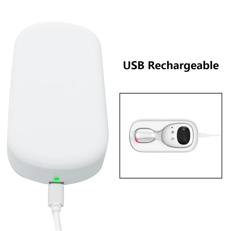 Wireless Bedwetting Alarm for Boys Girls, USB-C Rechargeable, Loud Sound, Strong Vibration, Pee Alarm, Potty Training for Kids, White