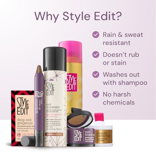 Style Edit Root Touch Up Spray, Medium Brown, 2 oz 2 Ounce (Pack of 1)