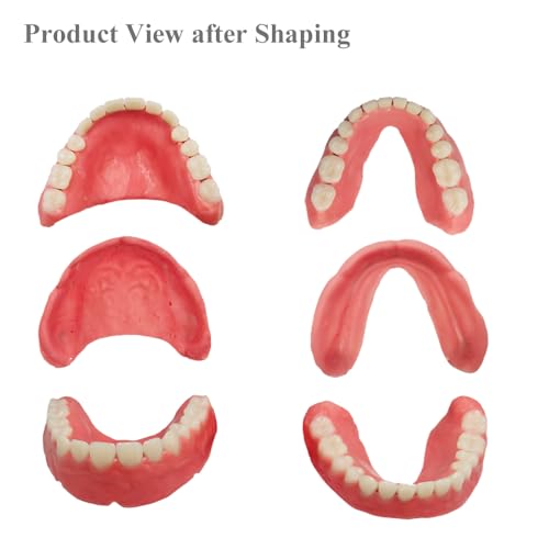 Top and Bottom DIY Denture Fake Teeth set - Do it Yourself Full or Partial Denture at Home, Repair Missing Teeth