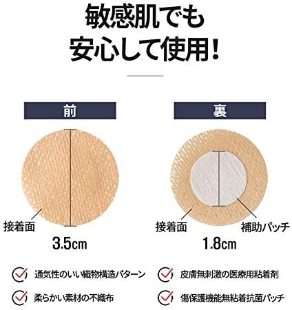 Nippleless Nippleman Refill [90 Doses] Refill Men's Roll Type Bust Top Seal Men’s Nipple Protective Seal MEN's NIPLESS Big Size 1.3 inches (3.3 cm) Men's Nippleless Nipple Man Nipple - BeesActive Australia