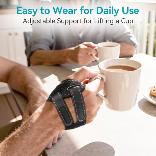 CMC Thumb Brace Left Hand, Mild Arthritis Relief Support Splint, Black, L Large