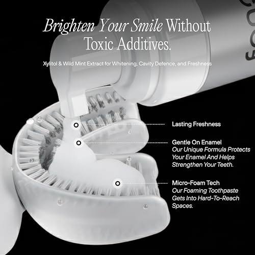 Feno Foam Toothpaste, Fluoride & SLS Free, Mint, 3-Pack, 3.4 Fl Oz Foam Toothpaste Refill 3-Pack