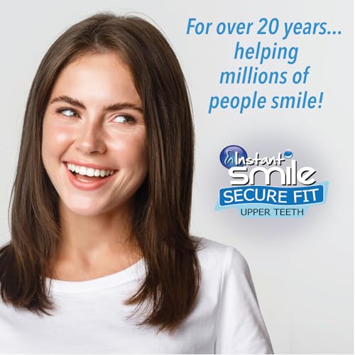 Instant Smile Secure Fit Upper Teeth Veneer - Bright White Shade