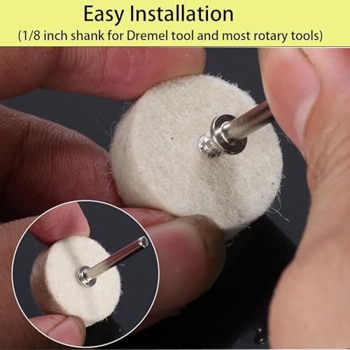246PCS Polishing Buffing Wheel Polishing Kit for Dremel, Felt Wool Pad Set with Polish Compound, Wheel Grinding Head Point & Mandrel Kit Accessories Tools with 1/8" Shank for Jewelry Metal Polishing Style 3