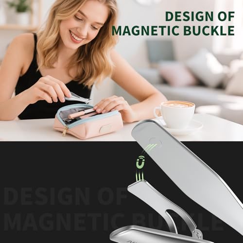 Ingrown Nail Clippers, Slant Curved Blade Nail Clippers for Men Thick Ingrown Toenails with 33mm Wide Jaw Opening, Heavy Duty Stainless Steel Toenail Clippers for Seniors Thick Toenails Silver