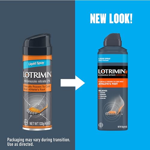 Lotrimin AF Athlete's Foot Liquid Spray, Miconazole Nitrate 2%, Proven Clinically Effective Treatment of Most Athlete's Foot, 4.6 Ounce (Pack of 3)