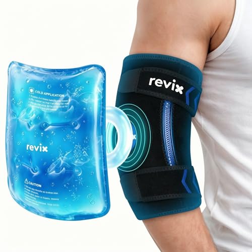 REVIX Cubital Tunnel Elbow Brace, Shin Splints Relief Ice Pack