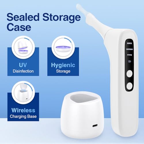 Electronic Tonsil Stone Remover, Visible Tonsil Camera, Tonsil Stone Removal Kit with Camera and Led Light, APP WiFi Connection, Tonsil Stone Vacuum with 5 Level Oral Suction Device