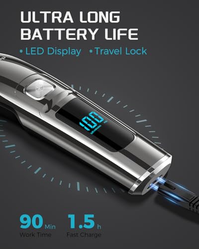 Brightup Beard Trimmer for Men - Electric Razor & Shaver Black