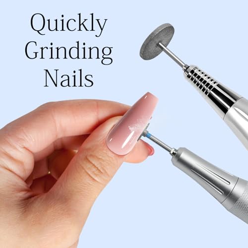 Sanding Disc Nail Drill Bits,Diamond Carbide Nail Drill Bit,Professional Manicure & Pedicure Sanding Polishing Bits for Shaping Nail Forms,Cracked Skin Callus Removal for Home Salon & DIY Large Flat Head