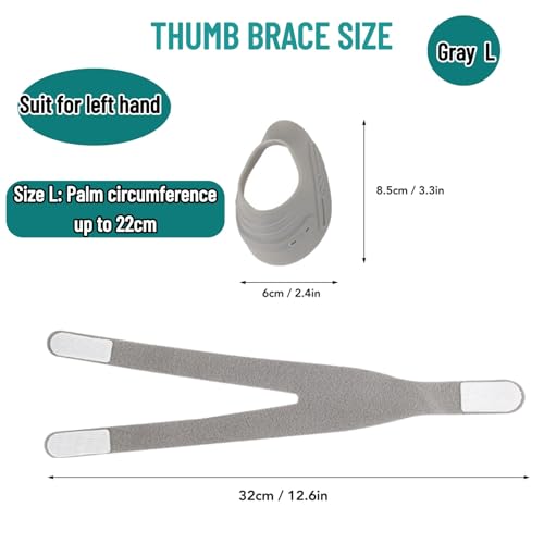 CMC Thumb Brace for Osteoarthritis CMC Joint Pain Stabilizes Thumb CMC Joint Without Limiting Hand Function Left Hand (L)