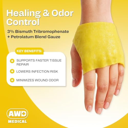 AWD Medical Xeroform Petrolatum Dressing, Non-Adherent, 5x9 in, 25 Count 5"x9" (25 Pack)