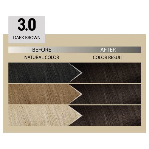 Il Salone Milano Plex Rebuilder Permanent Hair Color Cream - 3.0 Dark Brown Professional Hair Dye Kit for a Natural Gloss & Glaze - Paraffin, Paraben, and Alcohol Free (Pack of 2) 2 Count (5.01 Fl Oz)