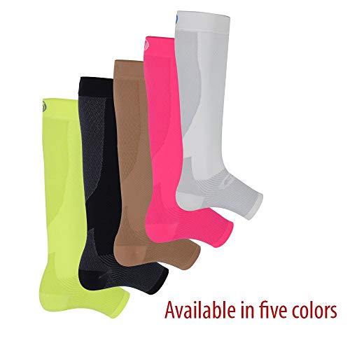 OS1st FS6+ Performance Foot/Calf Sleeves for Plantar Fasciitis pain relief, heel pain, shin splints and arch support (White, Small) White