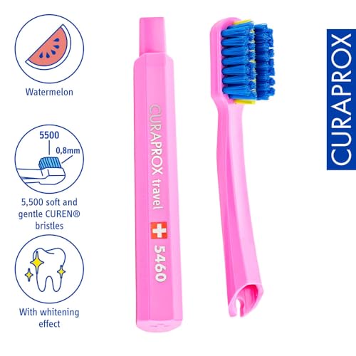 Curaprox Ortho Travel Set, Pink, Set with CS 5460 Ortho, Toothpaste, IDB
