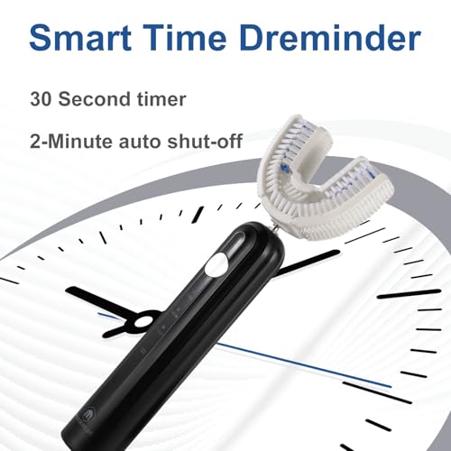 Ultrasonic U-Shaped Electric Toothbrush for Adults, 360° Full Mouth Clean