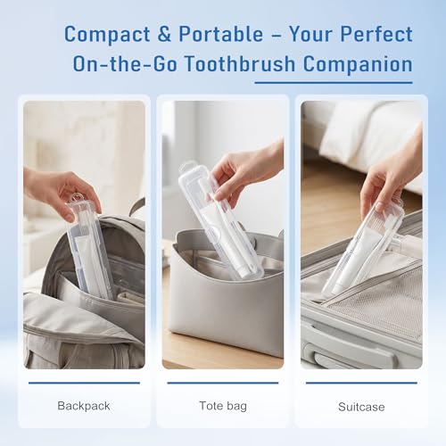 Travel Toothbrush Holder, Transparent (20-Pack) 20